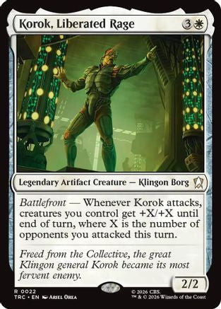 Korok, Liberated Rage (Surge Foil) (TRC-022) - Commander: Star Trek Foil