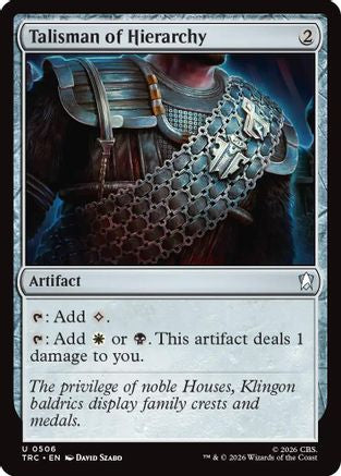 Talisman of Hierarchy (Surge Foil) (TRC-506) - Commander: Star Trek Foil