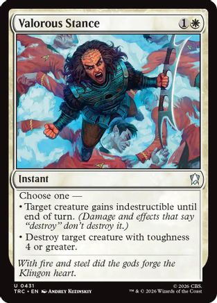 Valorous Stance (Surge Foil) (TRC-431) - Commander: Star Trek Foil