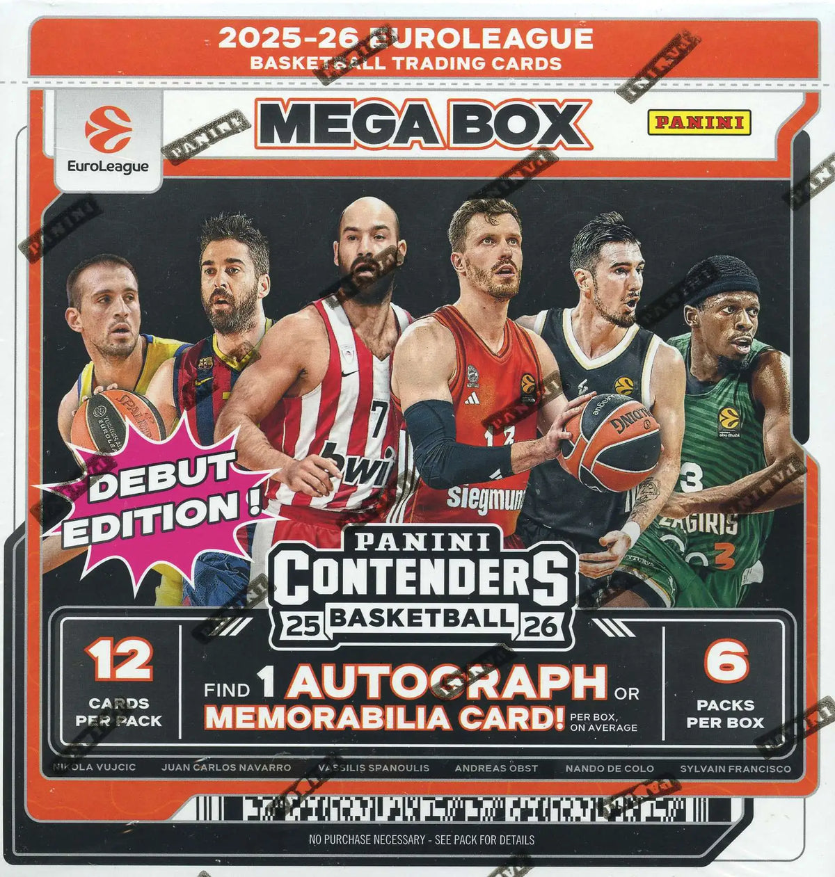 2025-26 Panini Contenders EuroLeague Basketball Mega Box – Debut Edition