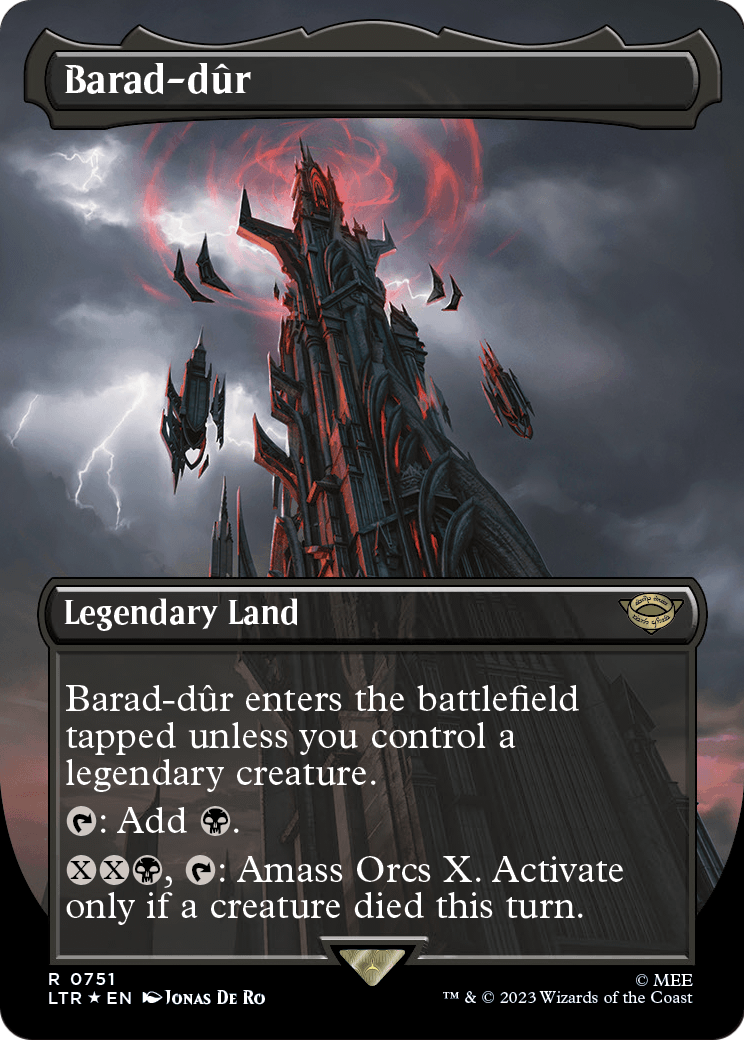 Barad-dur (0751) (Borderless) (Surge Foil) [The Lord of the Rings: Tales of Middle-Earth]
