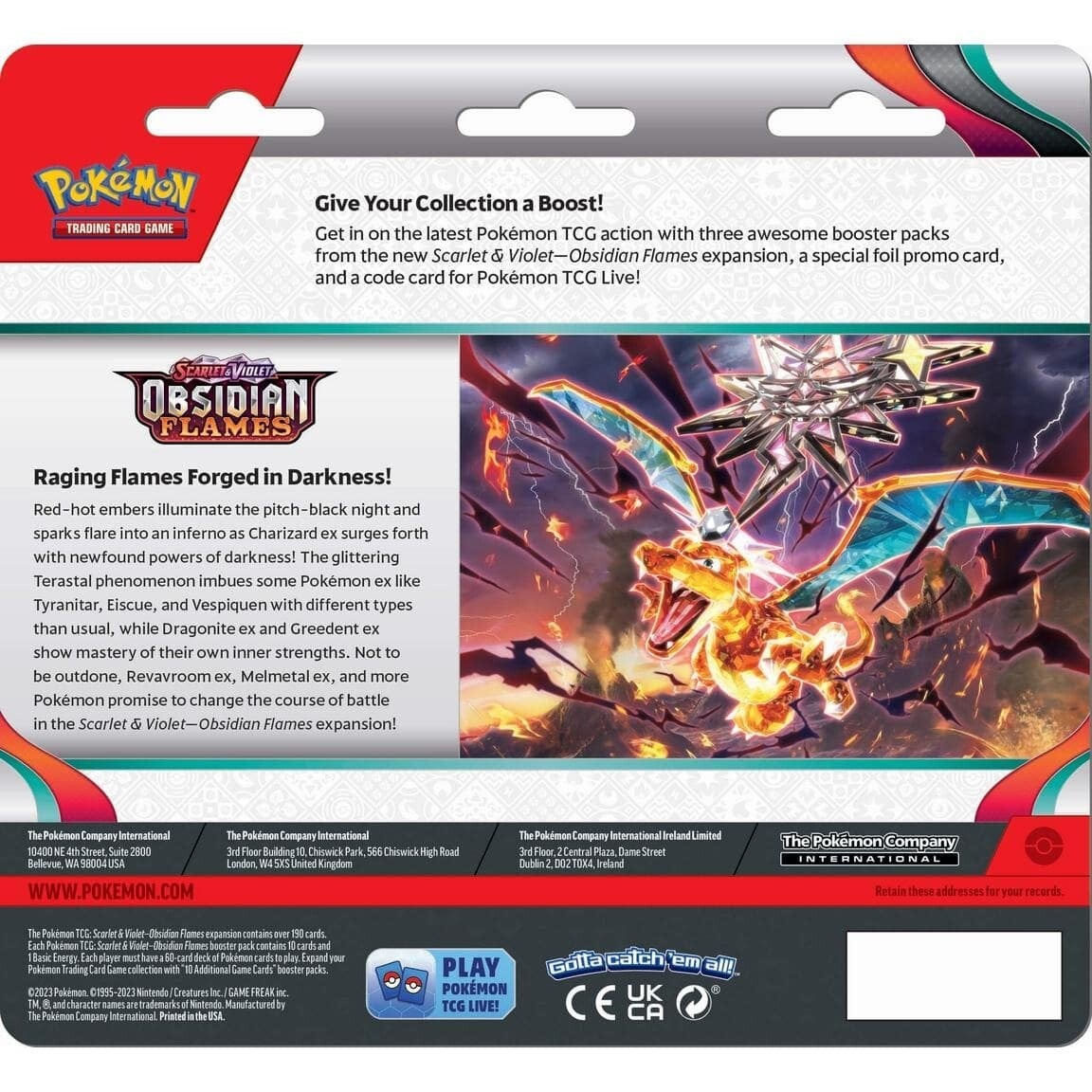 Scarlet & Violet: Obsidian Flames - 3-Pack Blisters (Varies)