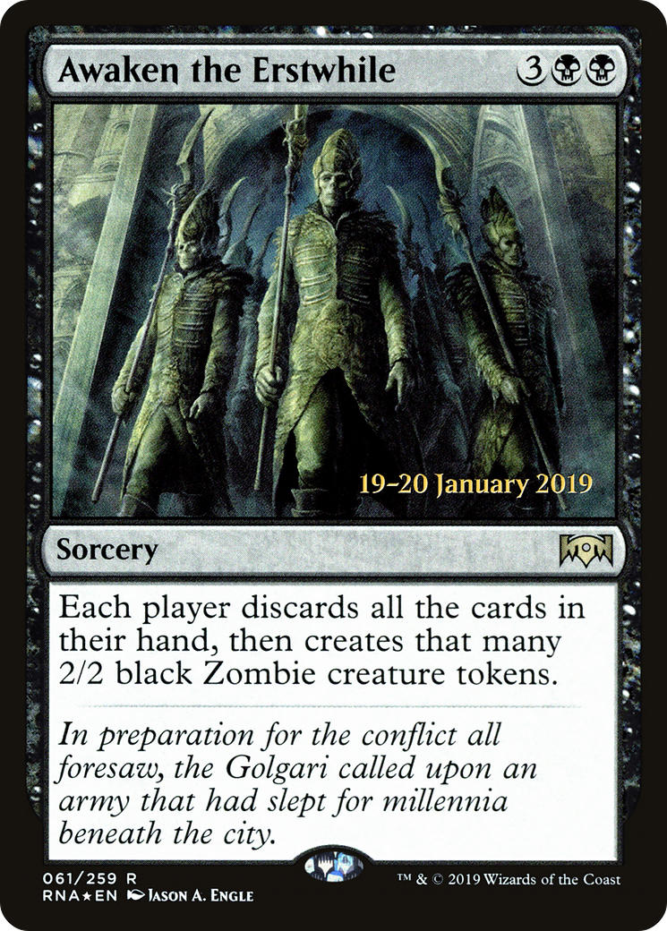 Awaken the Erstwhile [Ravnica Allegiance Prerelease Promos]