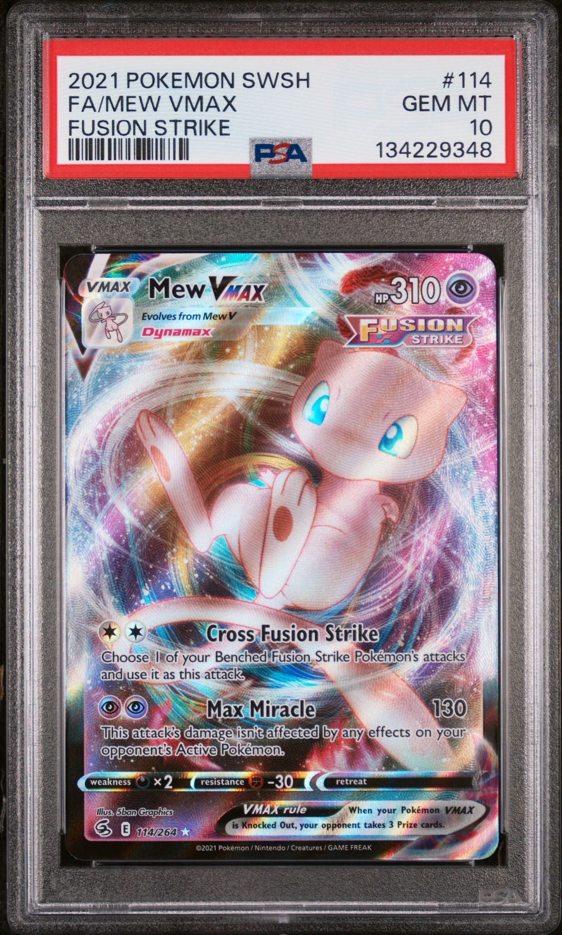 Pokemon Sword & Shield Fusion Strike Fa/Mew Vmax PSA 10