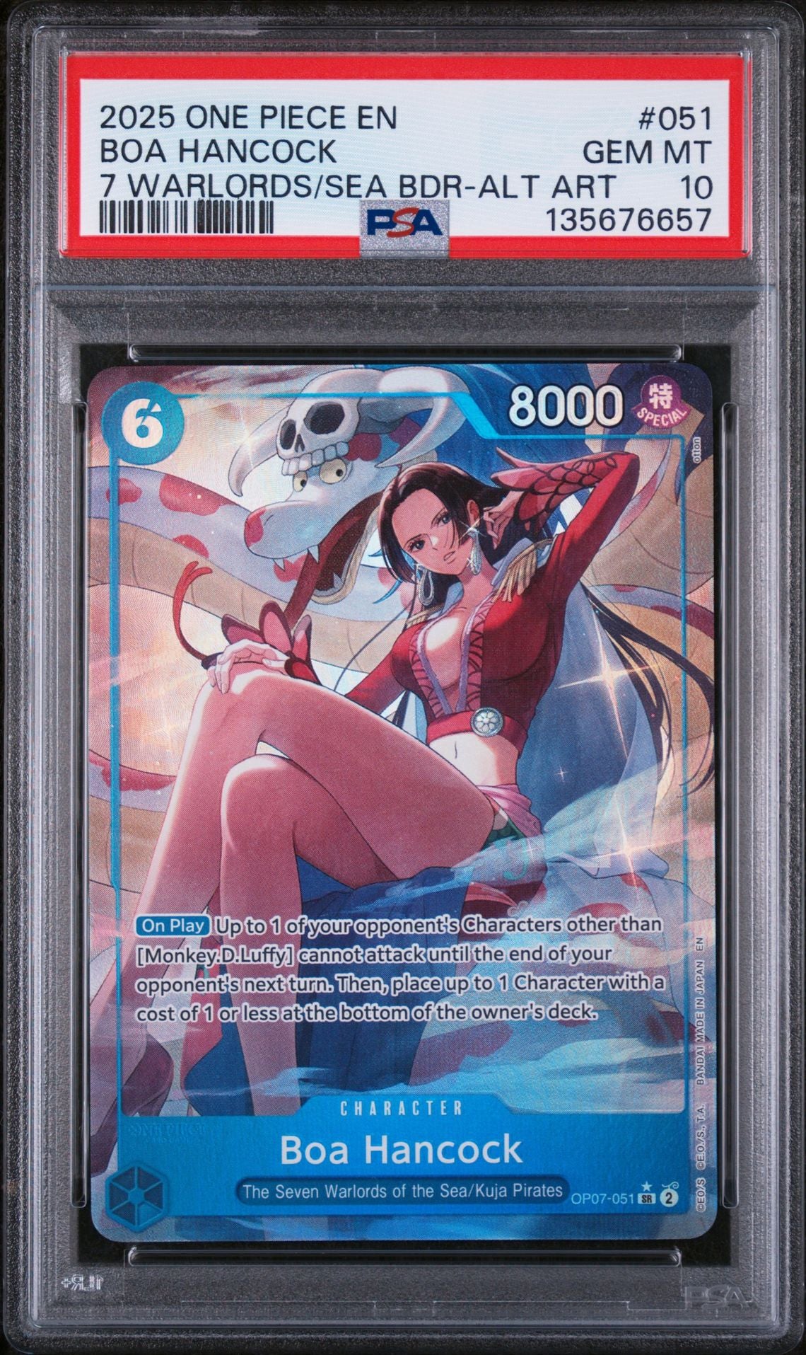 One Piece Seven Warlords Of The Sea Binder Set Boa Hancock PSA 10