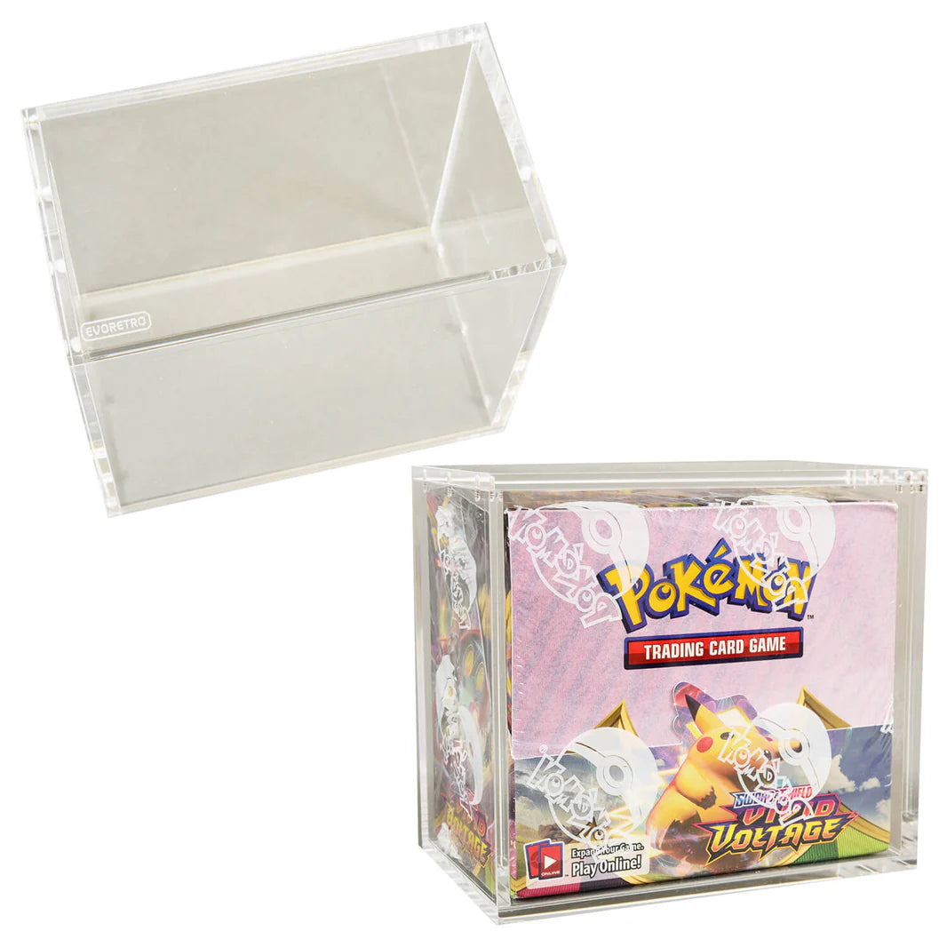 Acrylic Display Case for Pokémon Booster Box – Magnetic Lid (Single Pack)