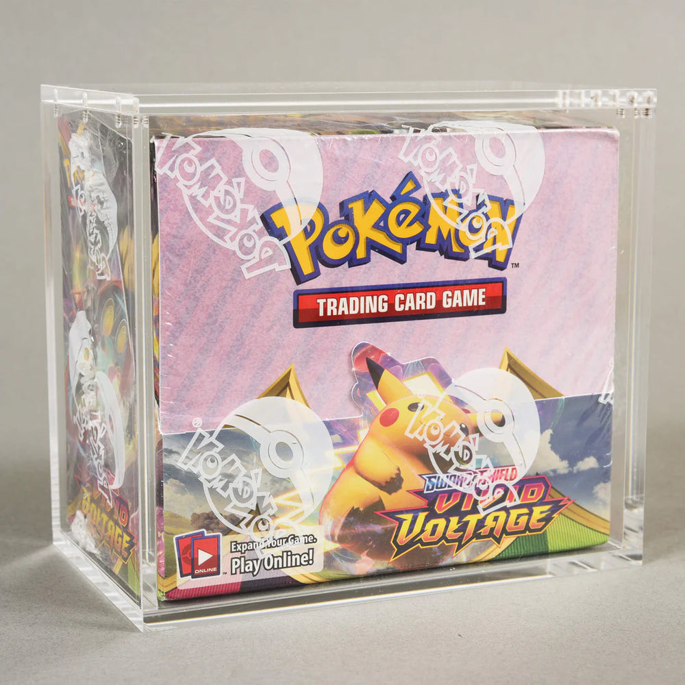 Acrylic Display Case for Pokémon Booster Box – Magnetic Lid (Single Pack)