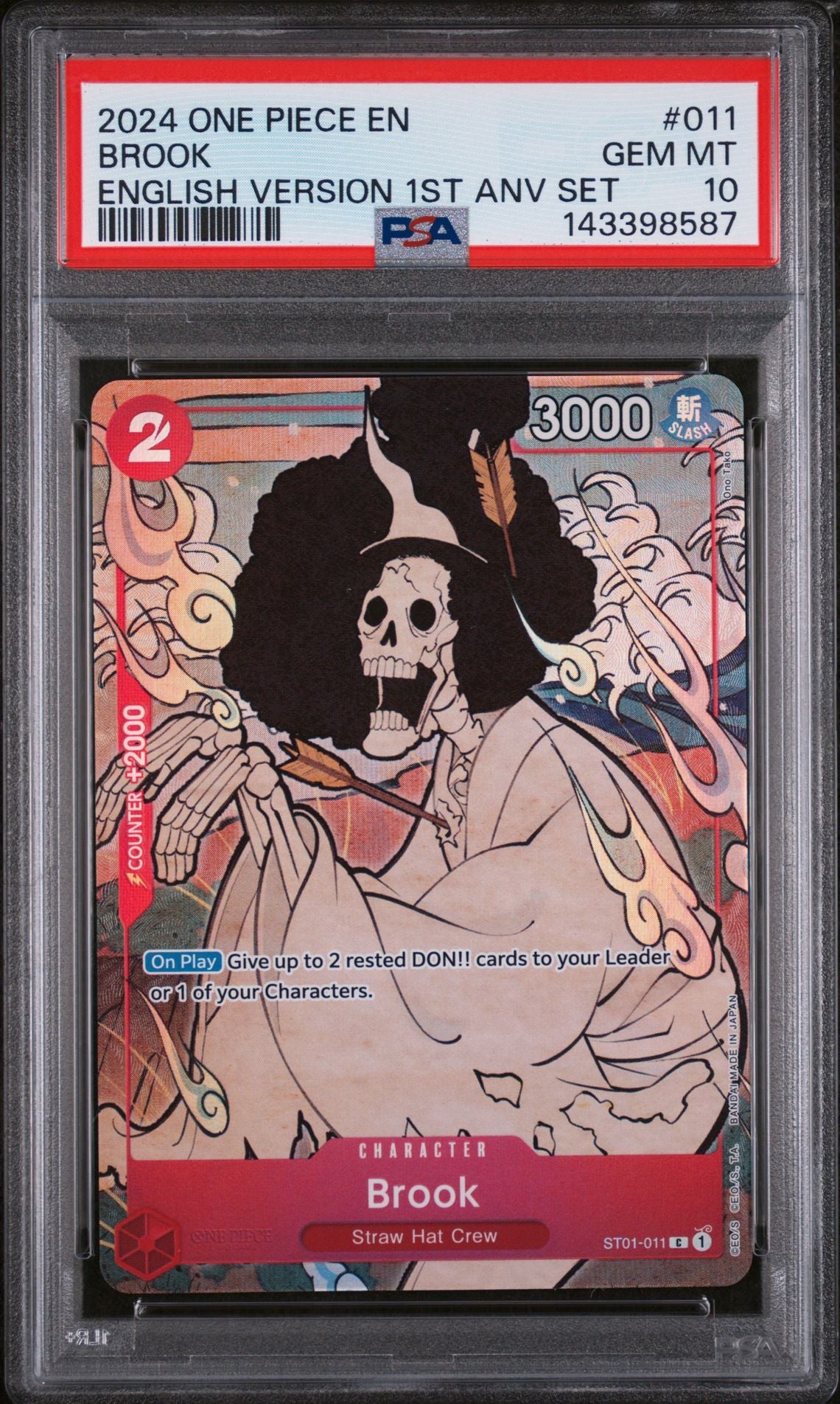 One Piece English Version 1st Anniversary Set Brook PSA 10
