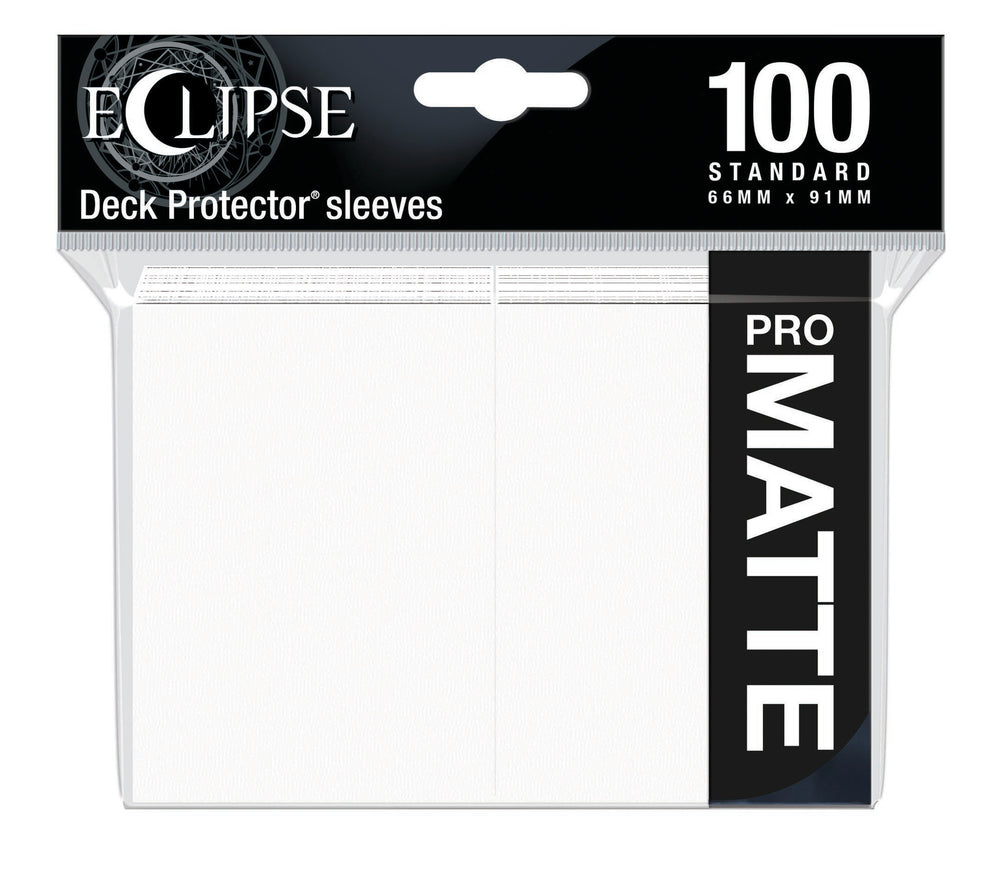 Eclipse Matte White Standard Deck Protector Sleeves (100ct)