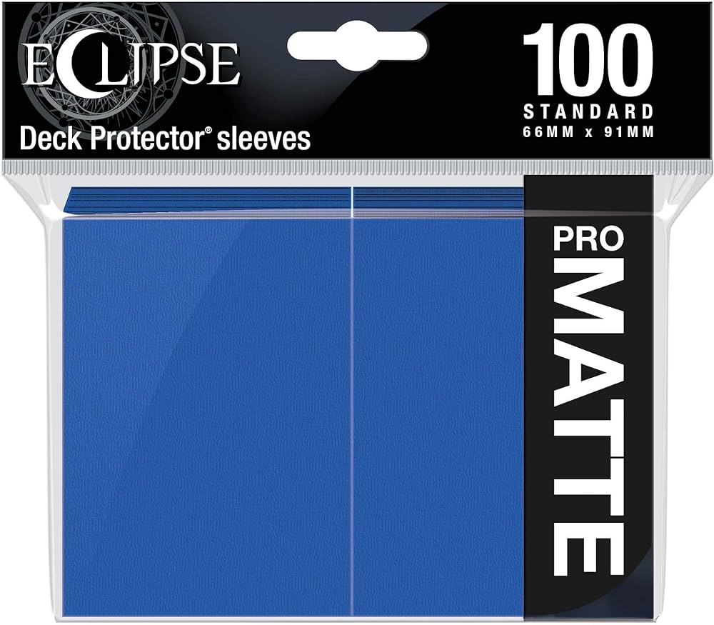 Eclipse Matte Blue Standard Deck Protector Sleeves (100ct)