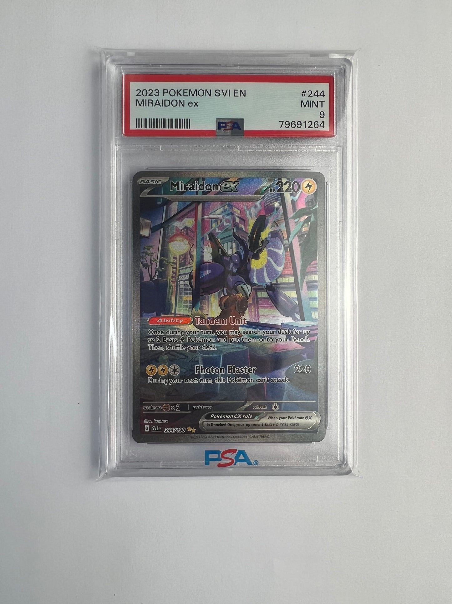 2023 Pokemon Scarlet & Violet Miraidon EX Special Illustration Rare PSA MT 9