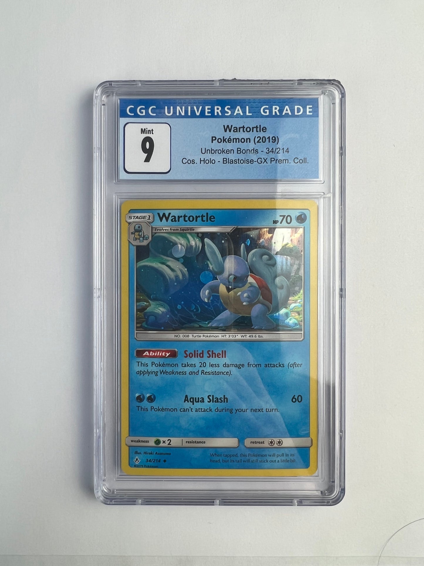 Pokemon Wartortle Premium Collection Cosmo Holo CGC 9