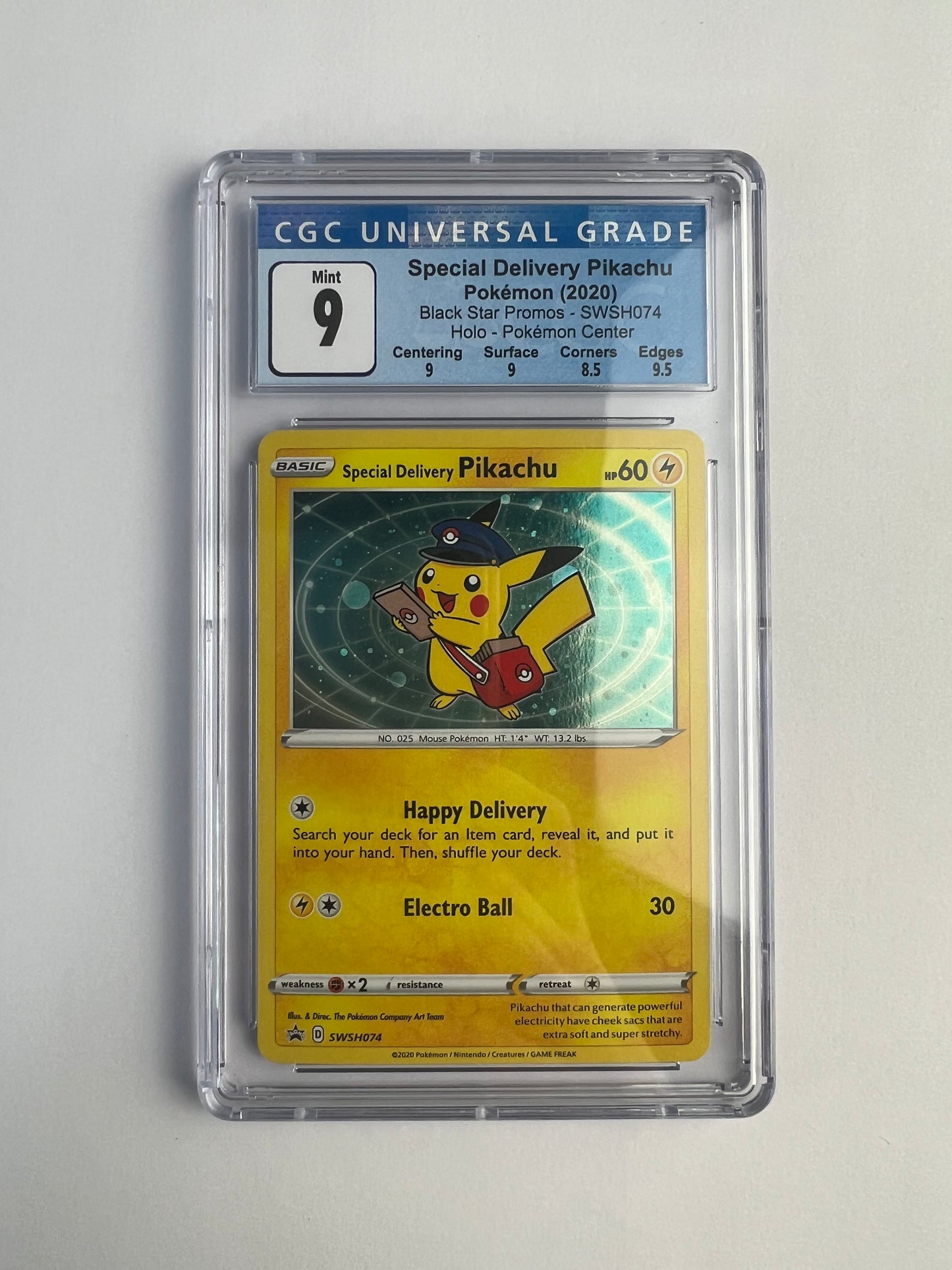 Pokemon Special Delivery Pikachu SWSH074 CGC 9