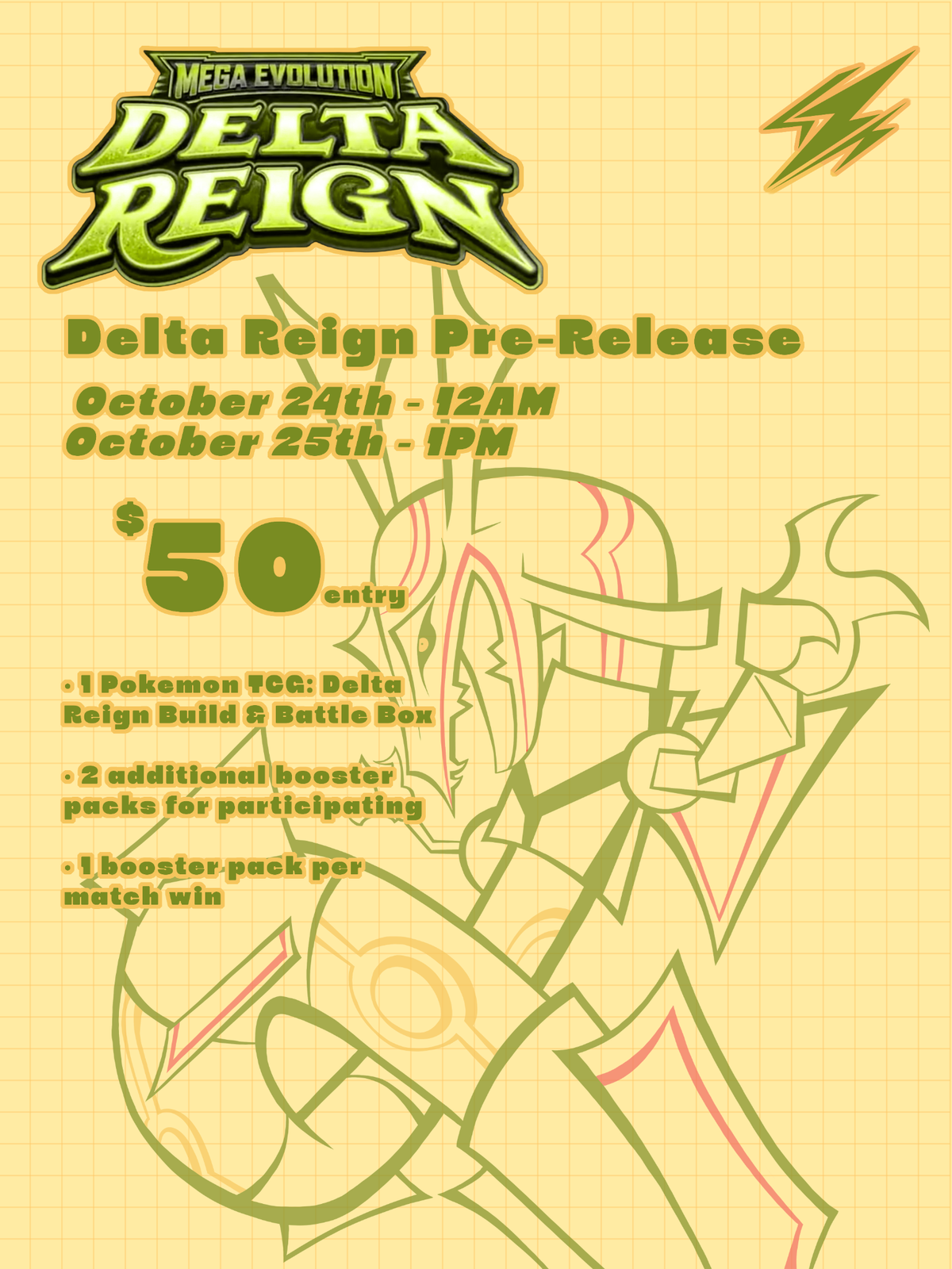 Pokemon: Delta Reign - Midnight Pre-Release - October 24th: 12:00AM