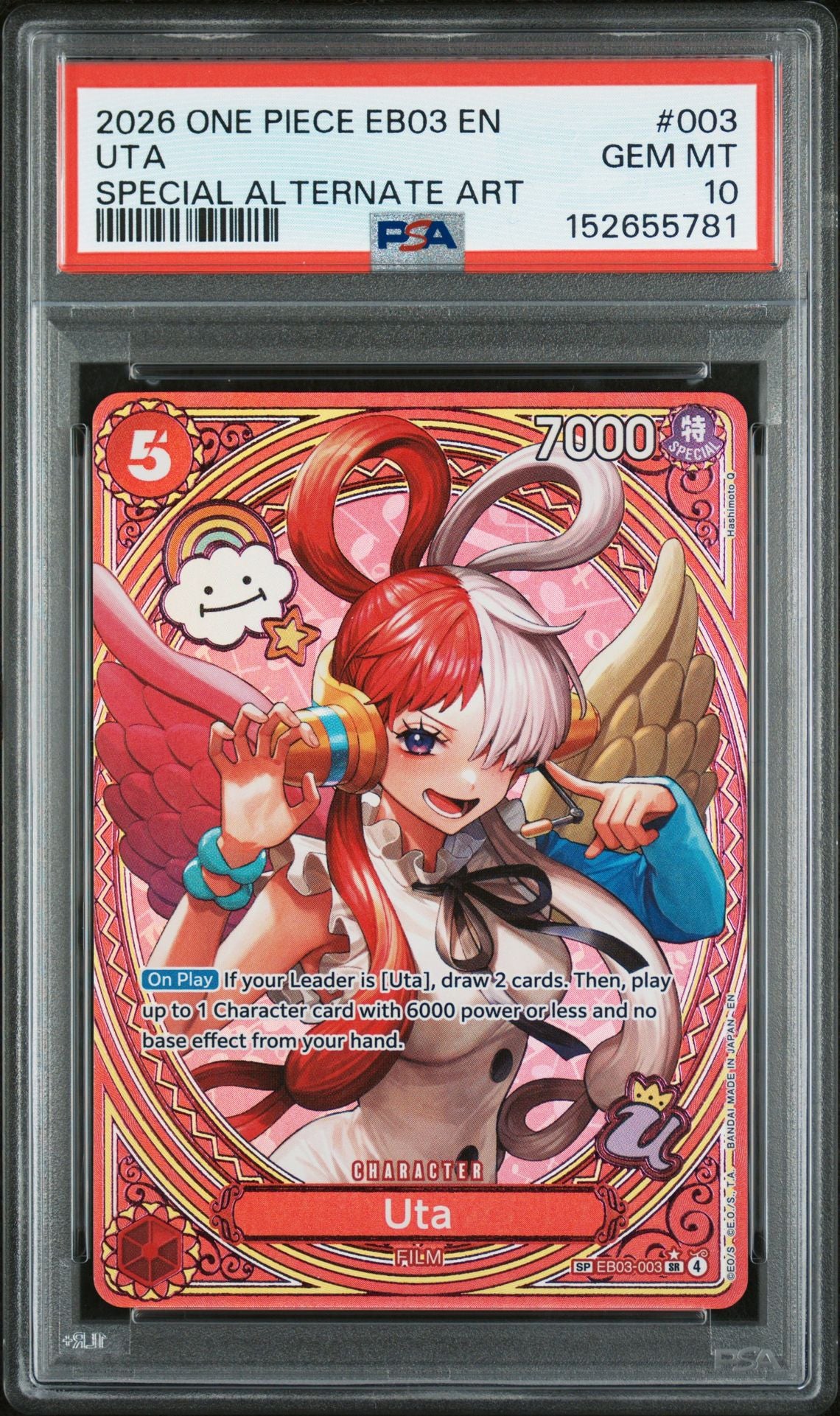 One Piece Eb03-Extra Booster -One Piece Heroines Edition- Uta PSA 10