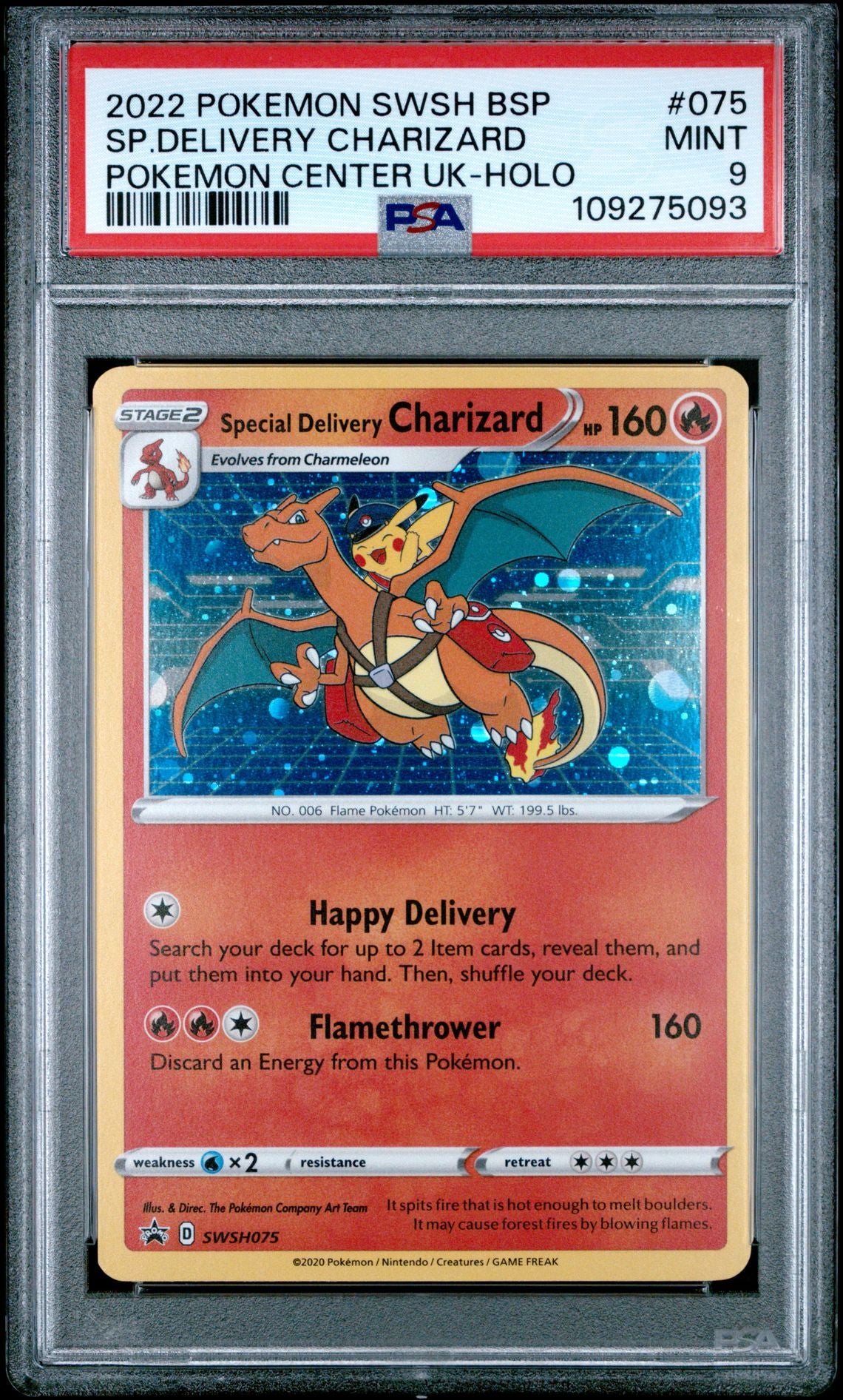 Pokemon Swsh Black Star Promo Sp.Delivery Charizard PSA 9