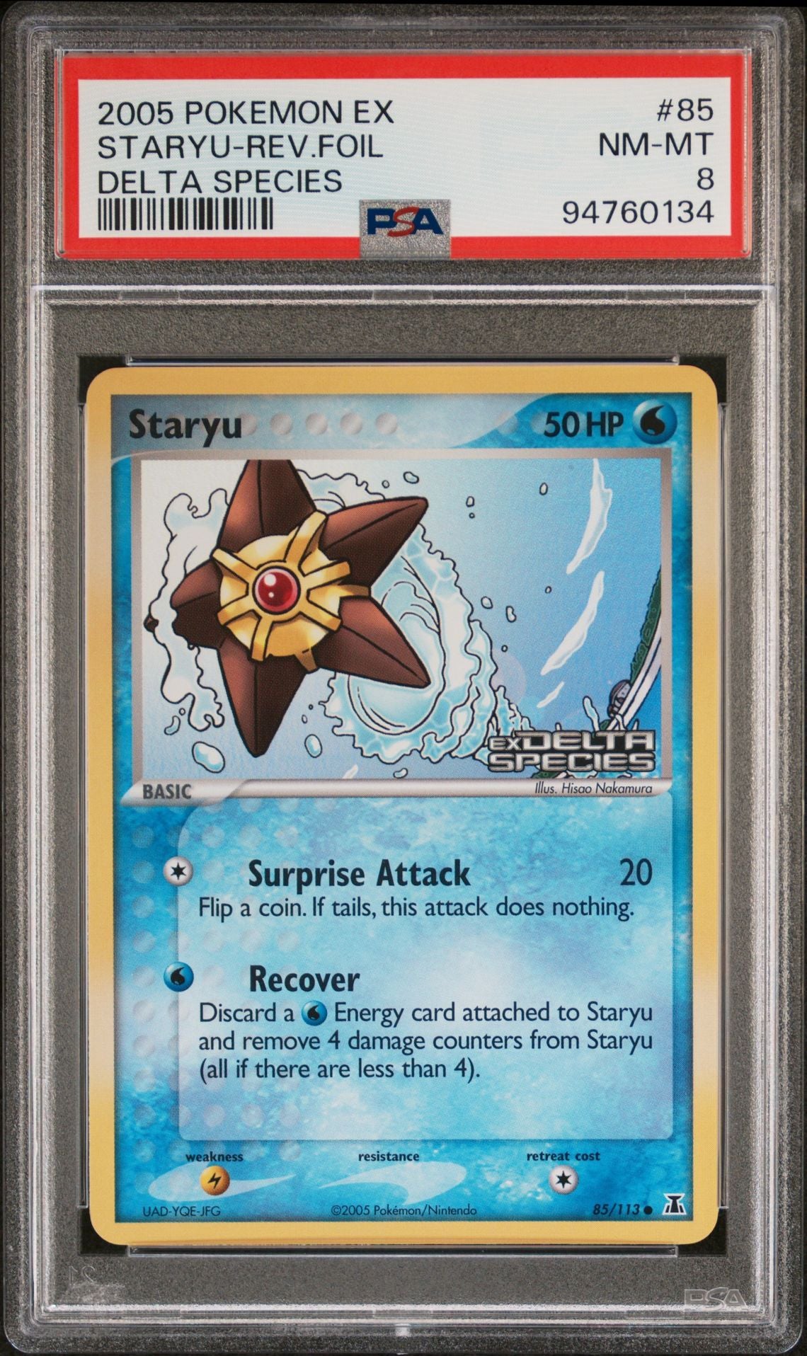 Pokemon Ex Delta Species Staryu-Rev.Foil PSA 8