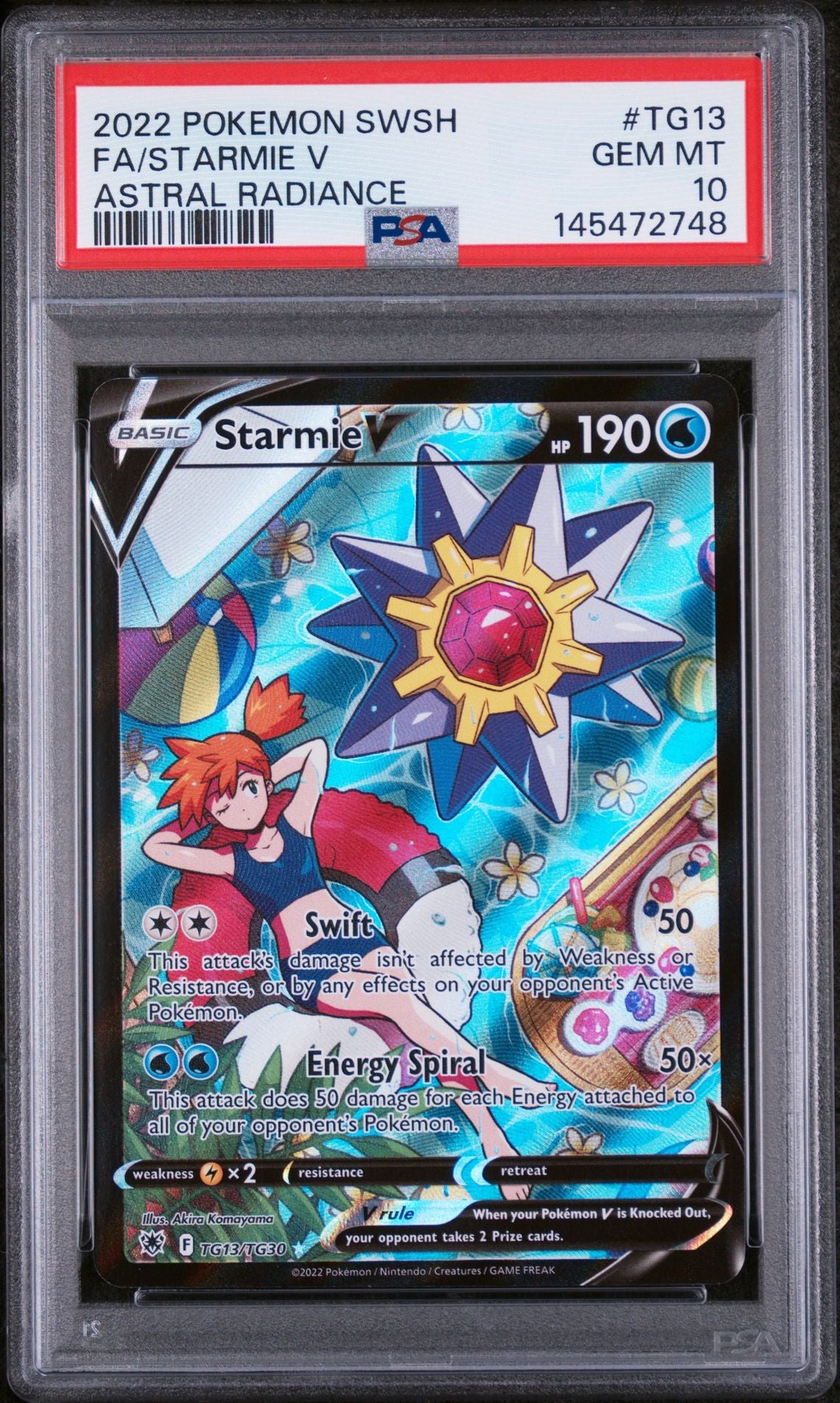 Pokemon Sword & Shield Astral Radiance Fa/Starmie V PSA 10