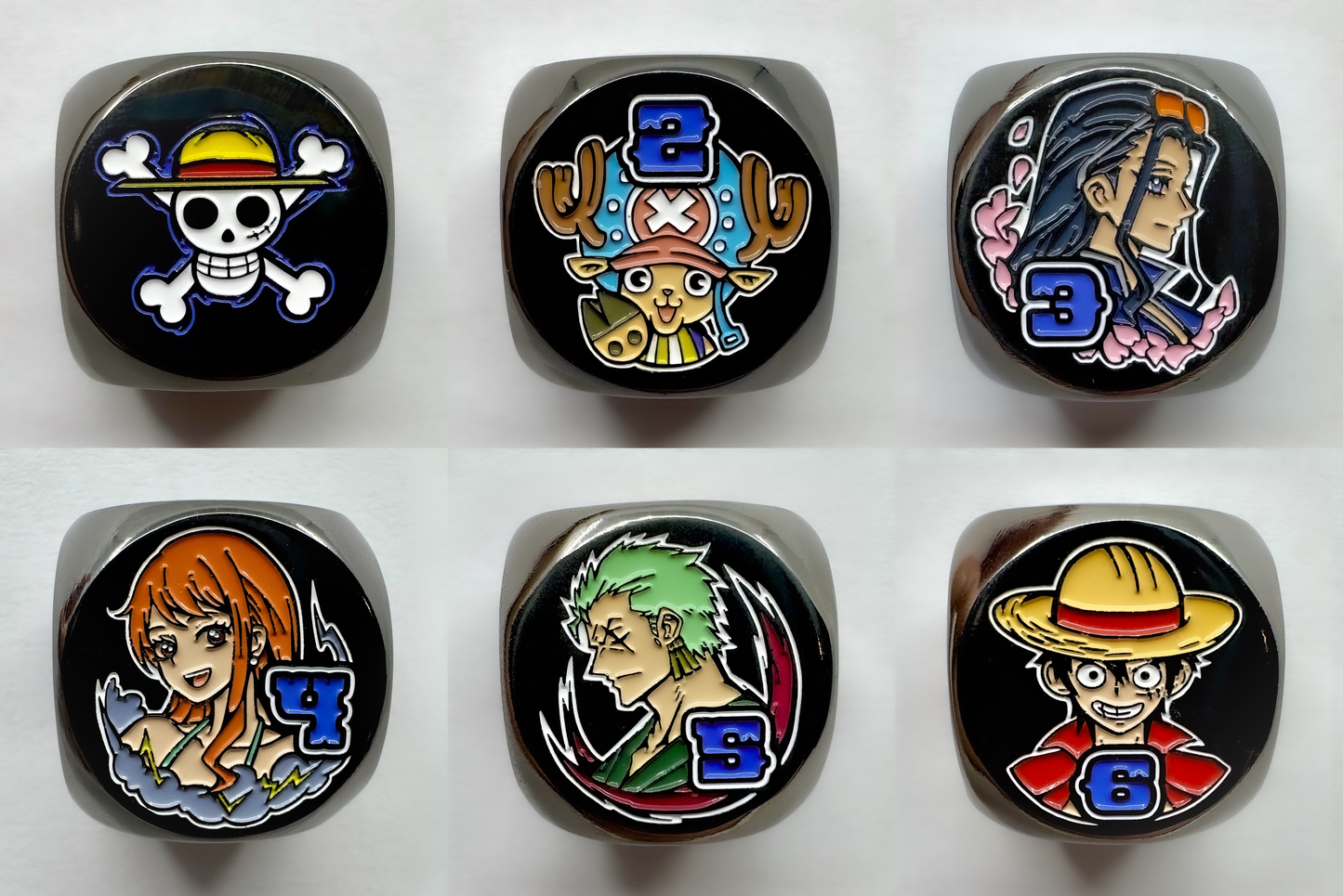 ManaMoon Straw Hat Pirates Metal Plated Dice (Single Die)