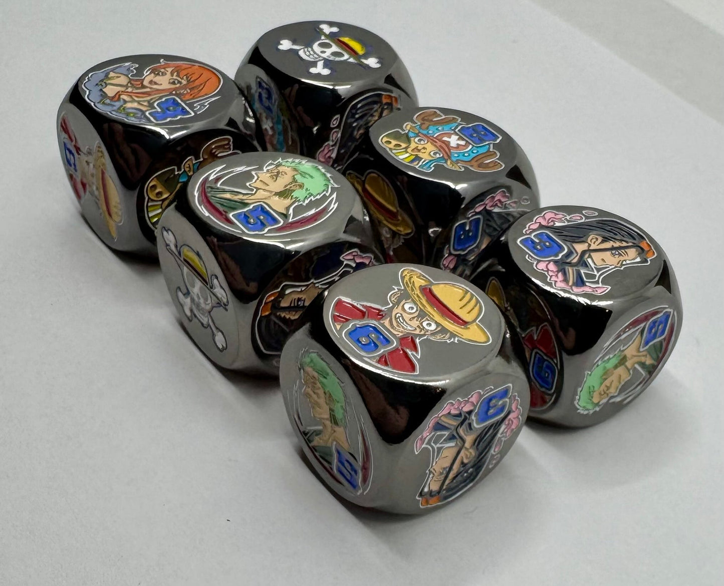 ManaMoon Straw Hat Pirates Metal Plated Dice (Single Die)