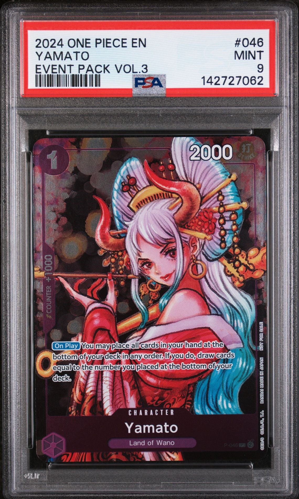 One Piece Event Pack Vol.3 Yamato PSA 9
