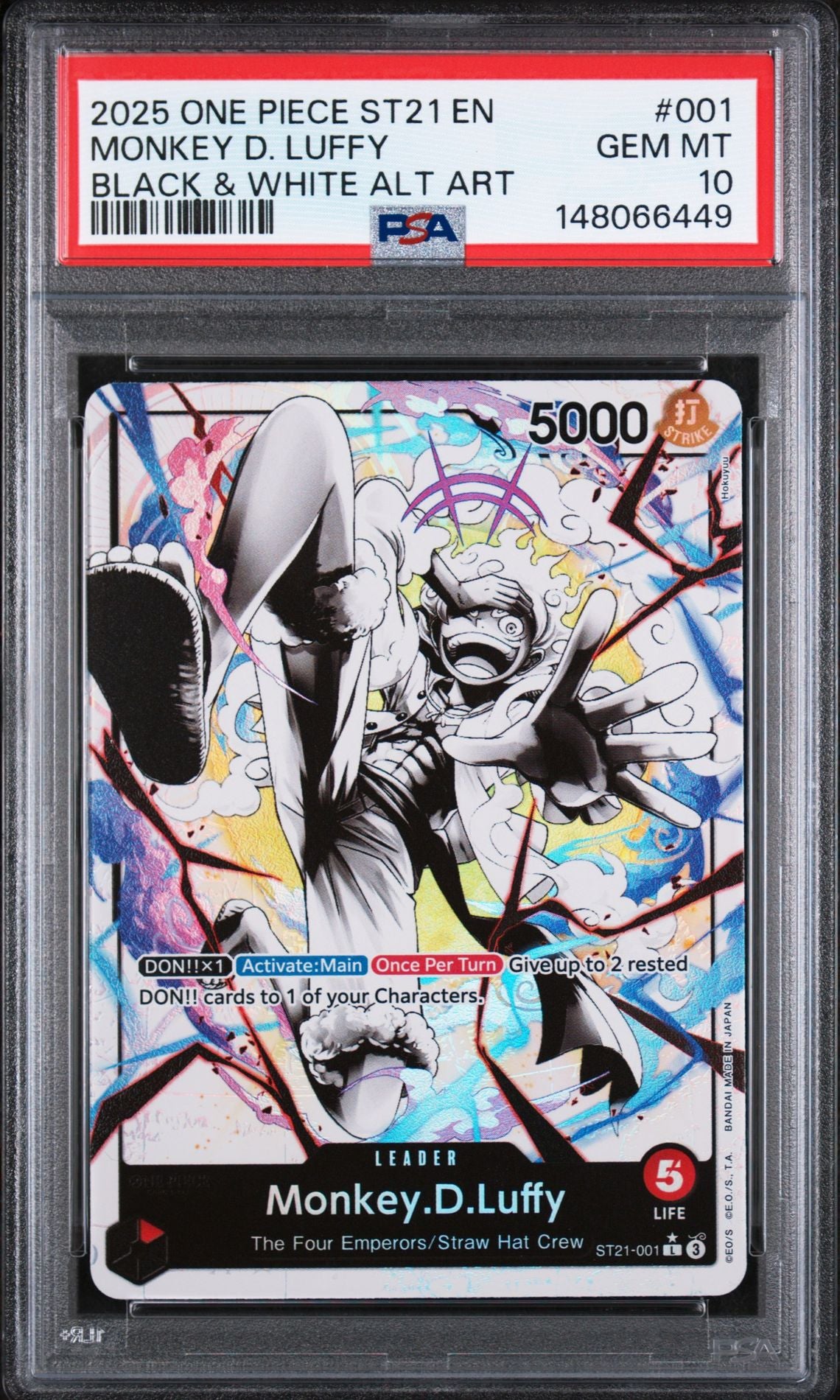 One Piece Starter Deck St21-Ex Gear 5 Monkey D. Luffy PSA 10