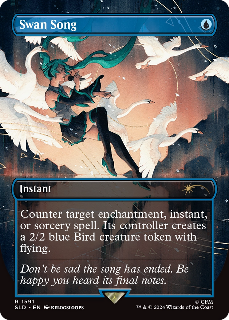 Swan Song (SLD-1591) - Secret Lair Drop (Borderless) Foil