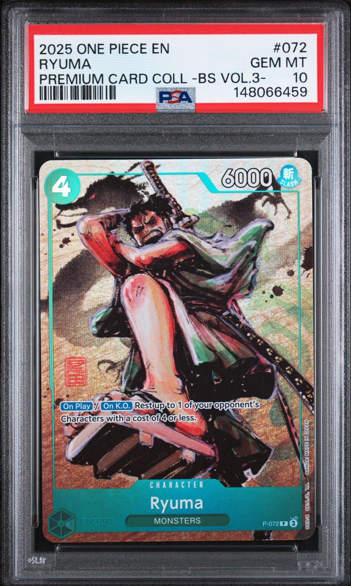 One Piece Premium Card Collection -Best Selection Vol.3- Ryuma PSA 10