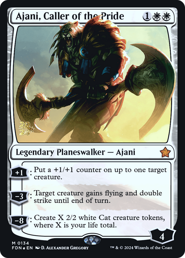 Ajani, Caller of the Pride [Foundations Prerelease Promos]