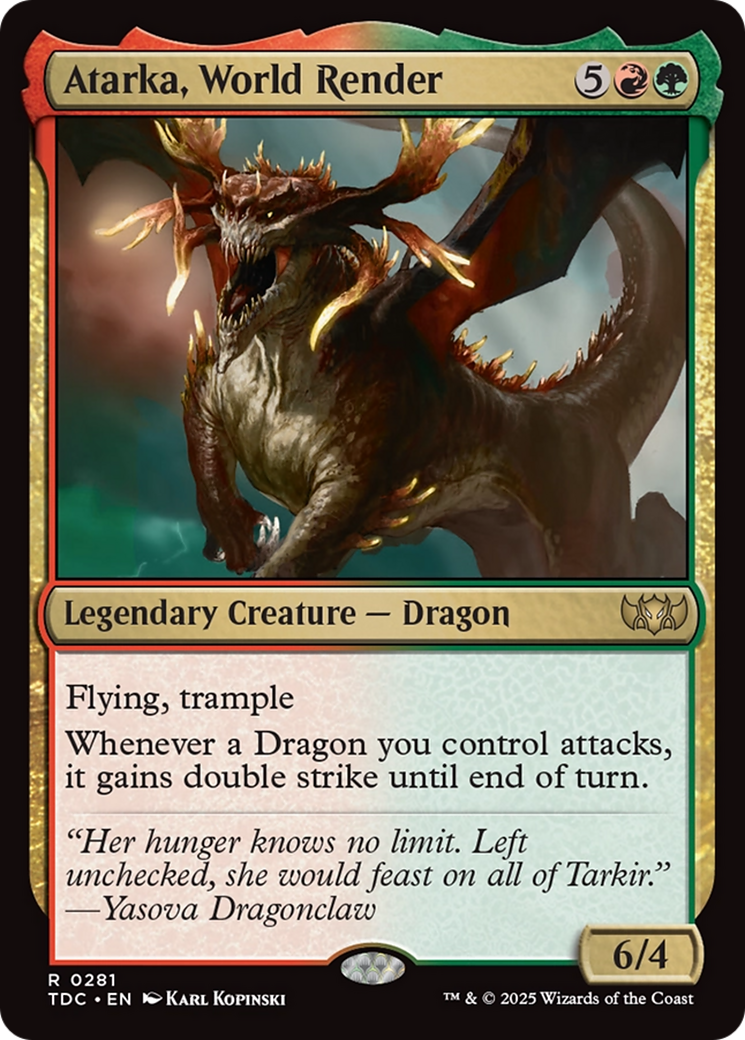 Atarka, World Render [Tarkir: Dragonstorm Commander]