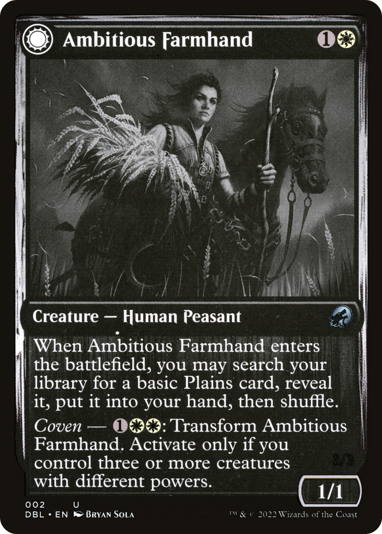 Ambitious Farmhand // Seasoned Cathar [Innistrad: Double Feature]