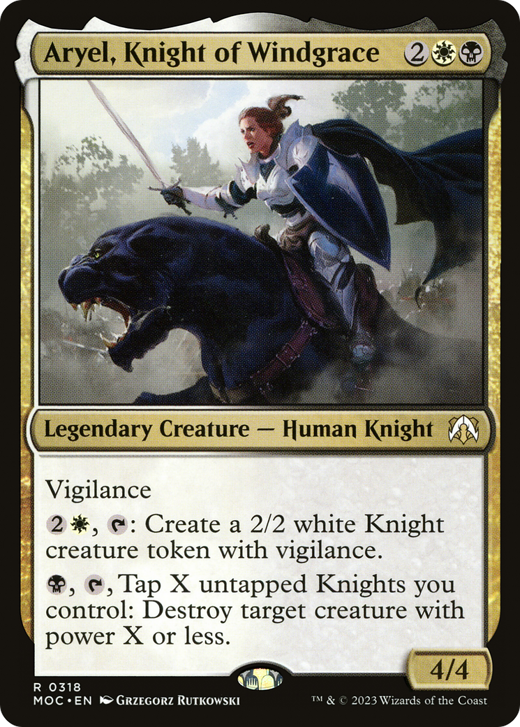 Aryel, Knight of Windgrace [March of the Machine Commander]