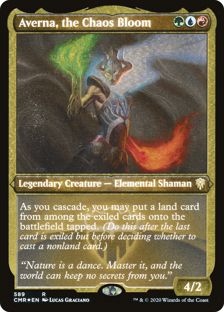 Averna, the Chaos Bloom (Foil Etched) (CMR-589) - Commander Legends Etched Foil
