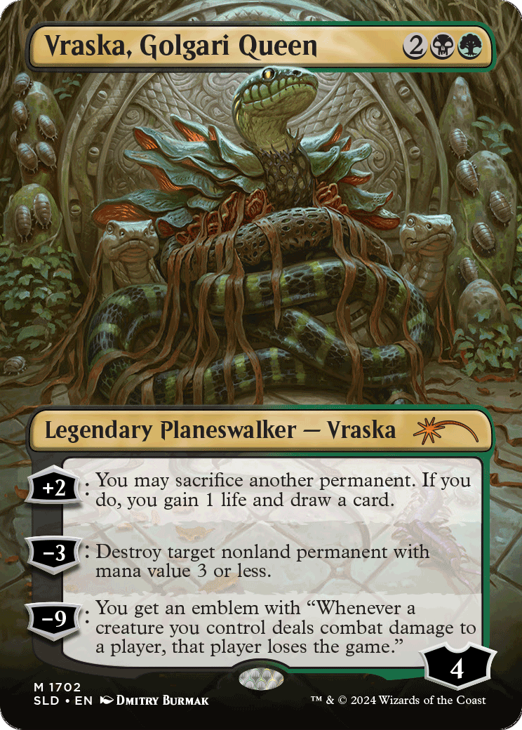 Vraska, Golgari Queen (SLD-1702) - Secret Lair Drop (Borderless) Foil