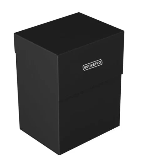 EvoRetro Plastic Deck Box – Black (Holds 100+ Cards)