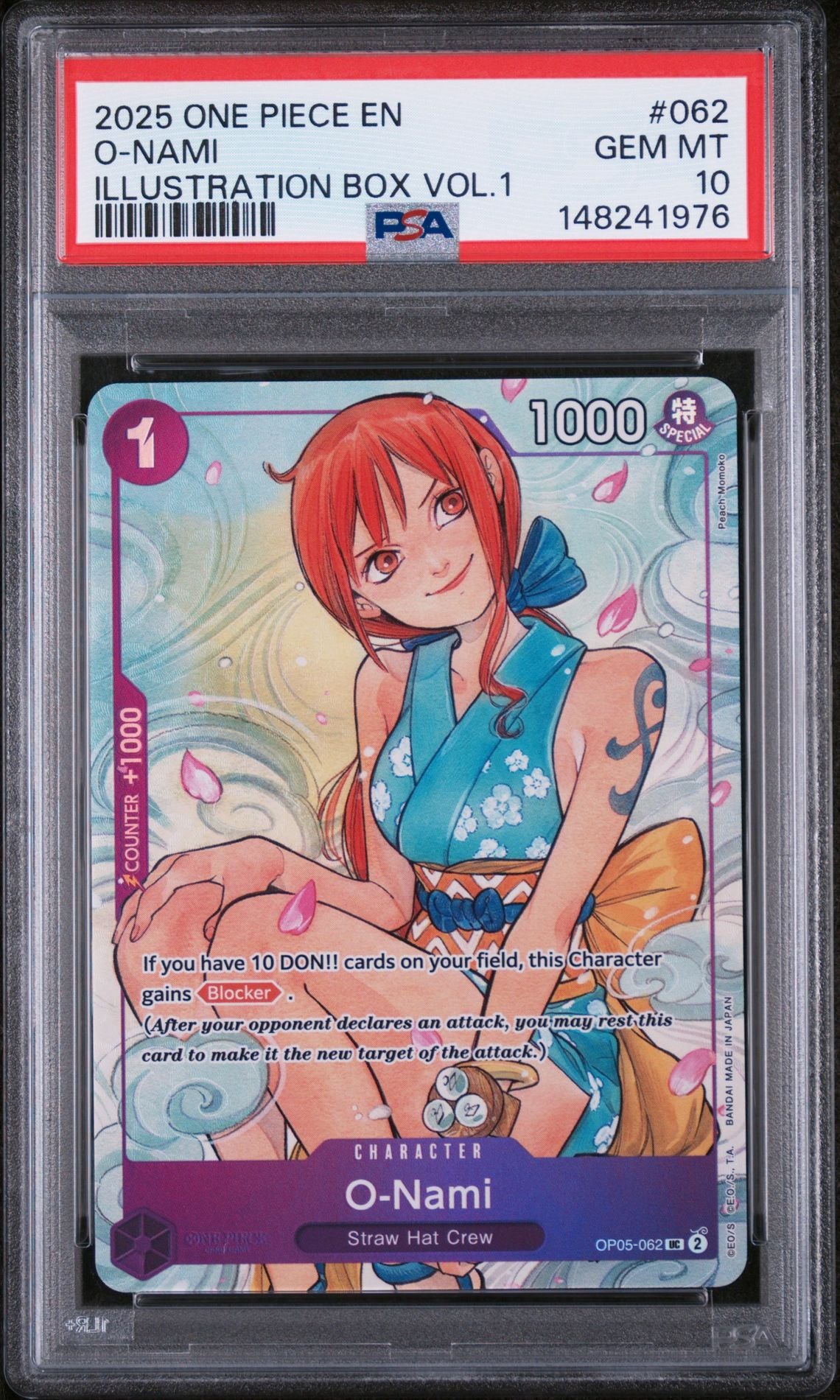 One Piece Promos O-Nami PSA 10