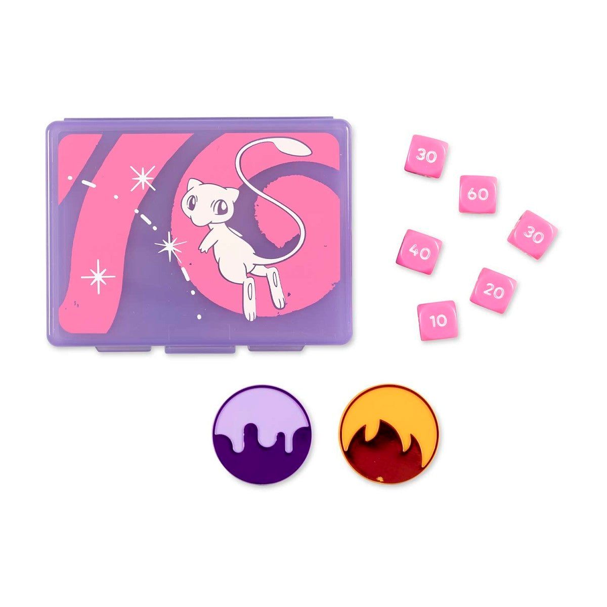 Pokémon TCG: Mythical Mew Damage-Counter Dice & Condition Markers Set