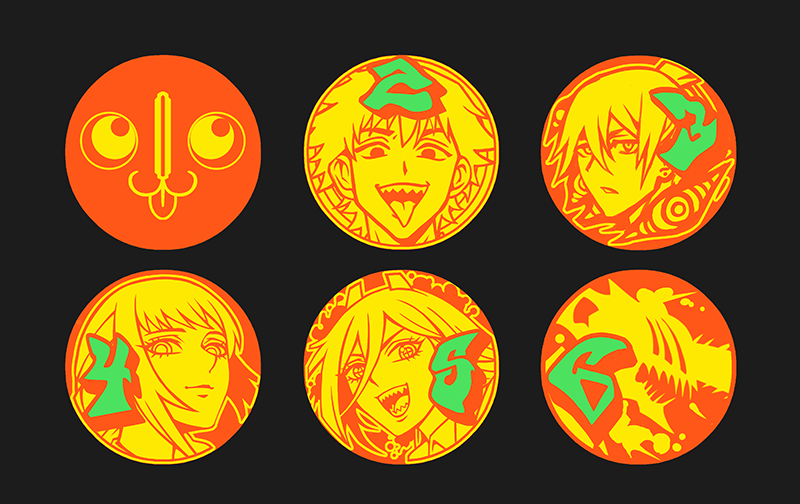 ManaMoon Power x Control Metal Plated Dice ORANGE (Single Die)