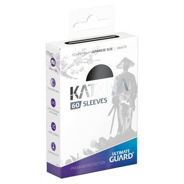 Ultimate Guard Katana Japanese Sleeves – Black (60 ct)