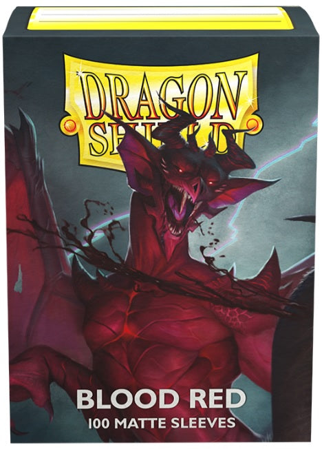 Dragon Shield Matte Sleeves – Blood Red (100 Count)