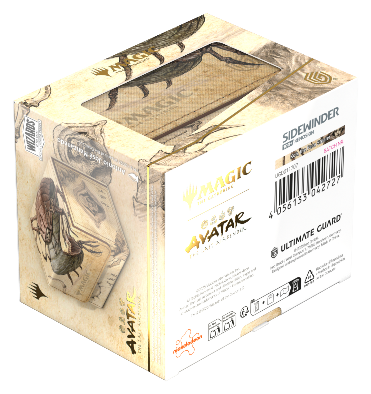 Ultimate Guard Sidewinder 100+ Xenoskin Deck Case – Avatar: The Last Airbender (Black Mythic)