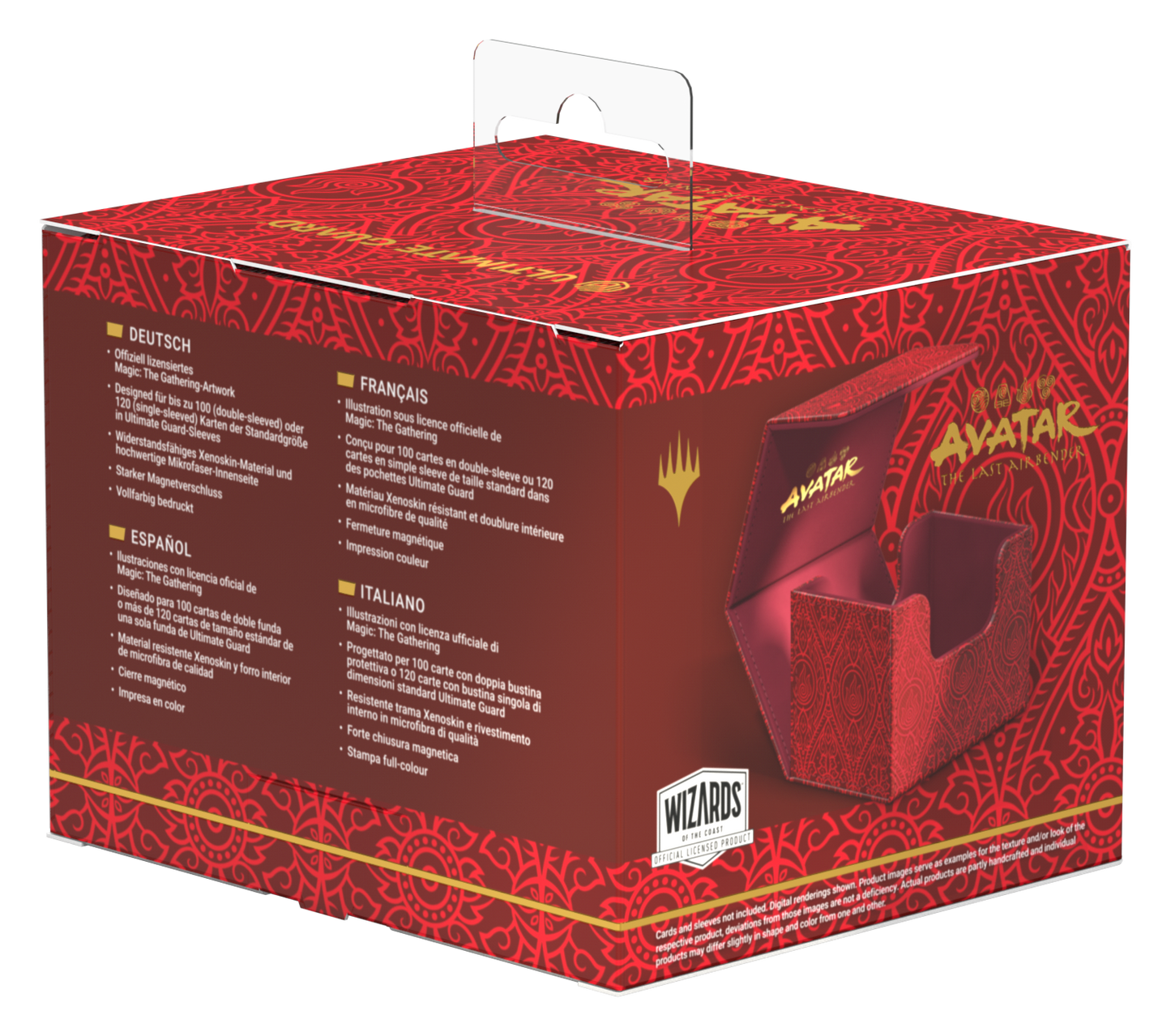 Ultimate Guard Sidewinder 100+ Xenoskin Deck Case – Avatar: The Last Airbender (Mana Symbol Red)