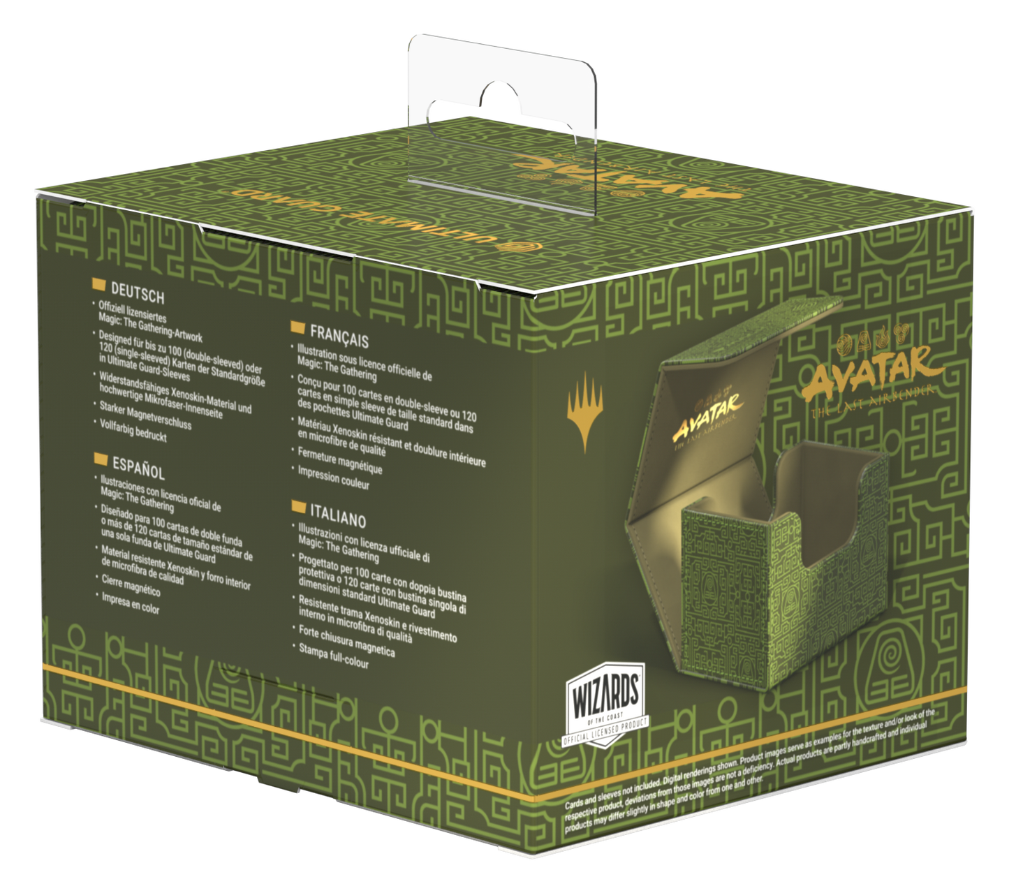 Ultimate Guard Sidewinder 100+ Xenoskin Deck Case – Avatar: The Last Airbender (Mana Symbol Green)