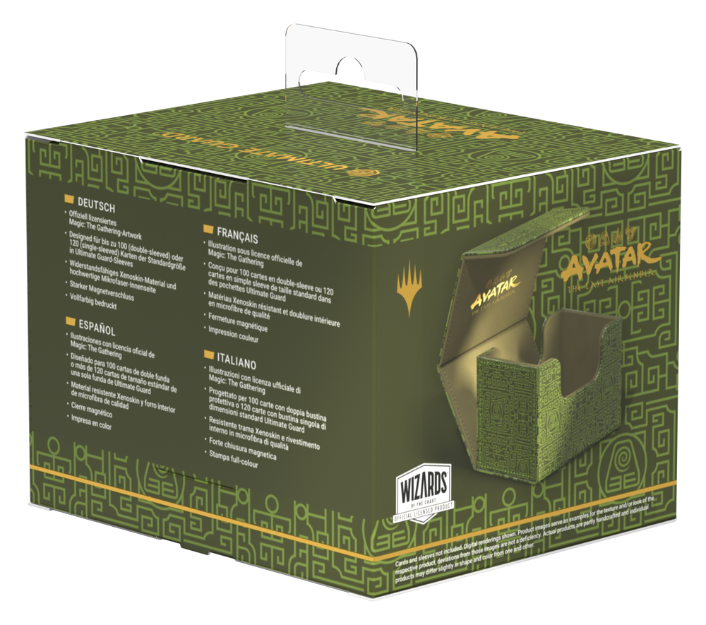 Ultimate Guard Sidewinder 100+ Xenoskin Deck Case – Avatar: The Last Airbender (Mana Symbol Green)
