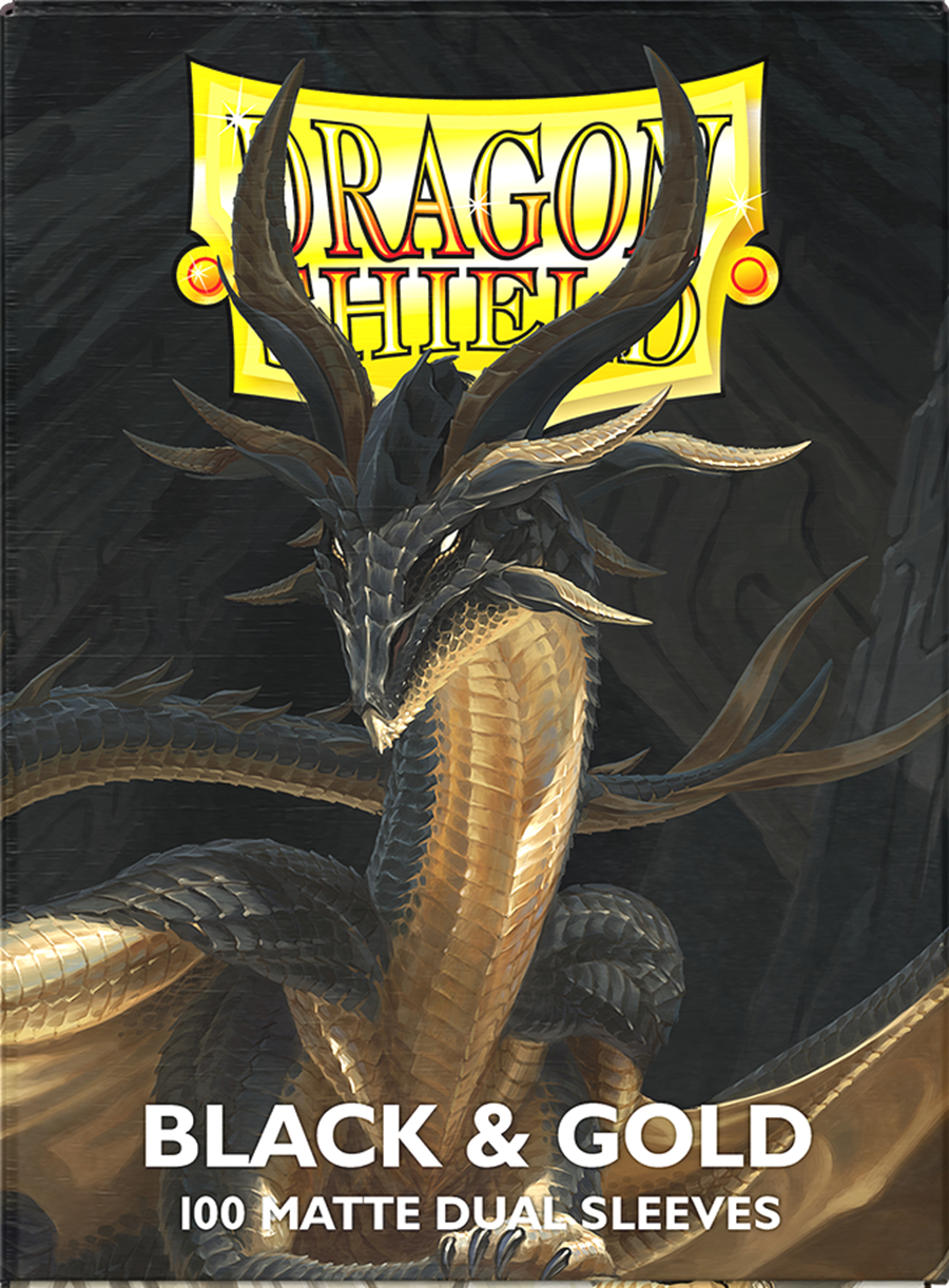 Dragon Shield Dual Matte Black & Gold Card Sleeves