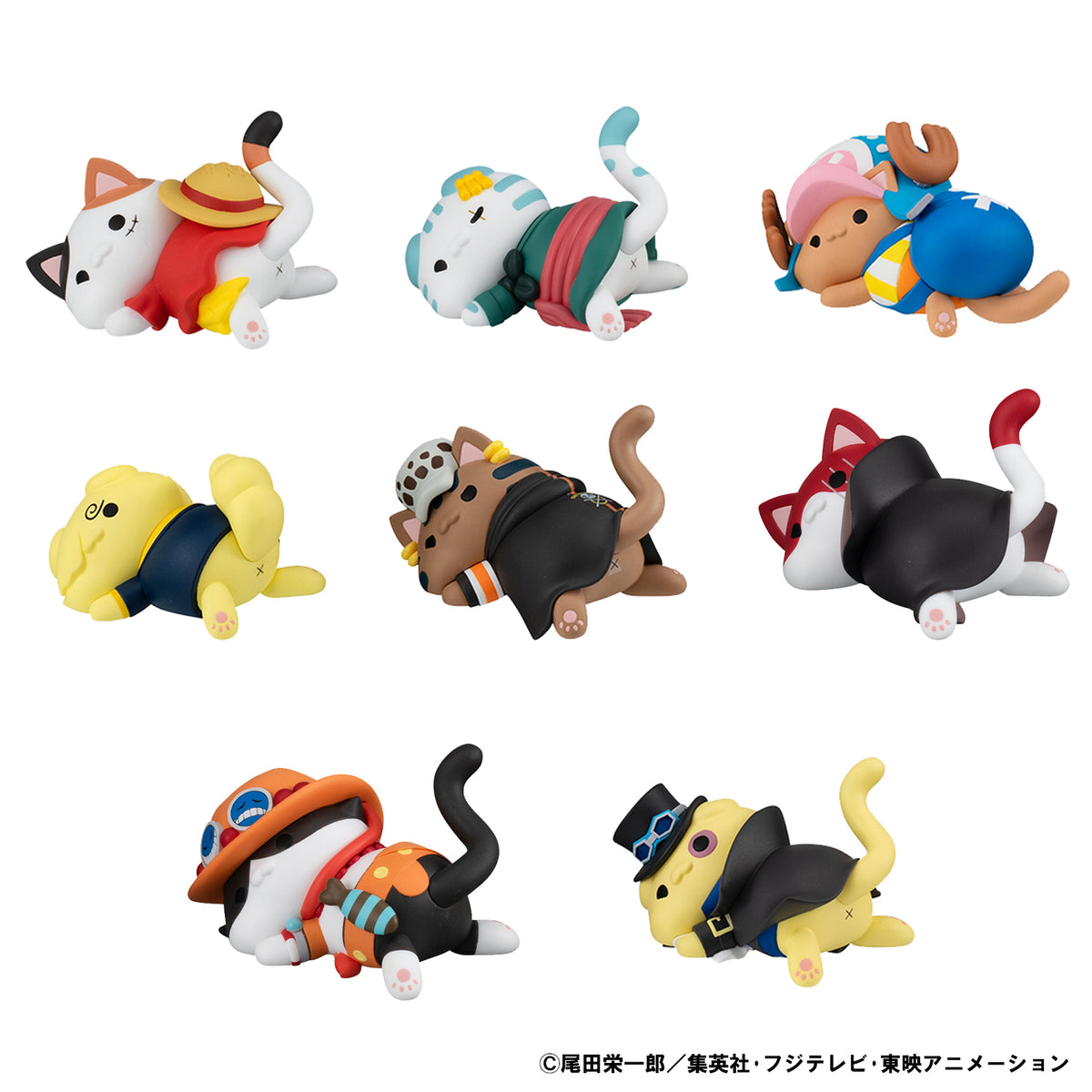 MEGAHOUSE ONE PIECE NYAN PIECE NYAN STICKY KITTIES MEGA CAT PROJECT