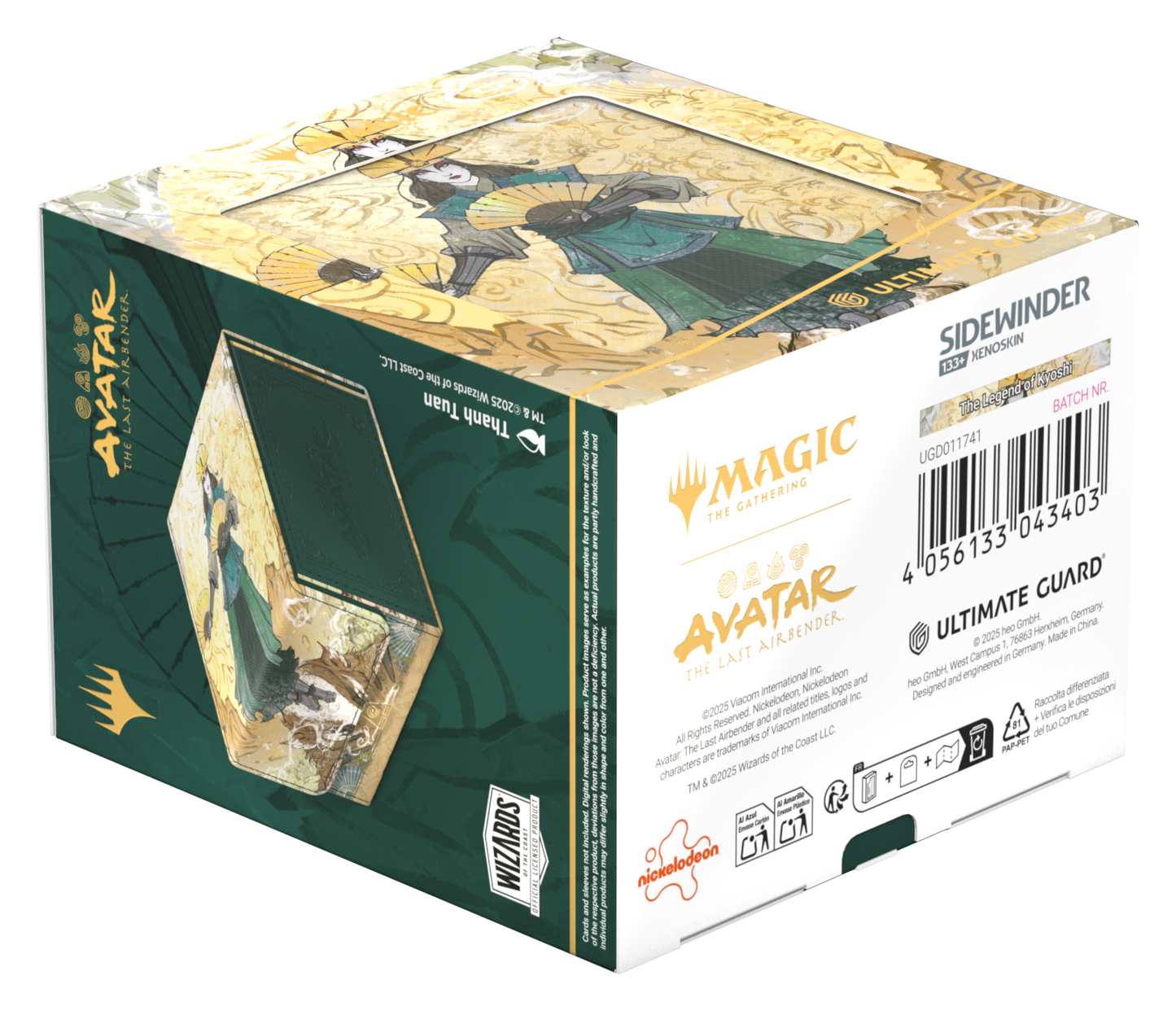 Ultimate Guard Sidewinder 133+ Xenoskin Deck Case – Avatar: The Last Airbender (Green Mythic)