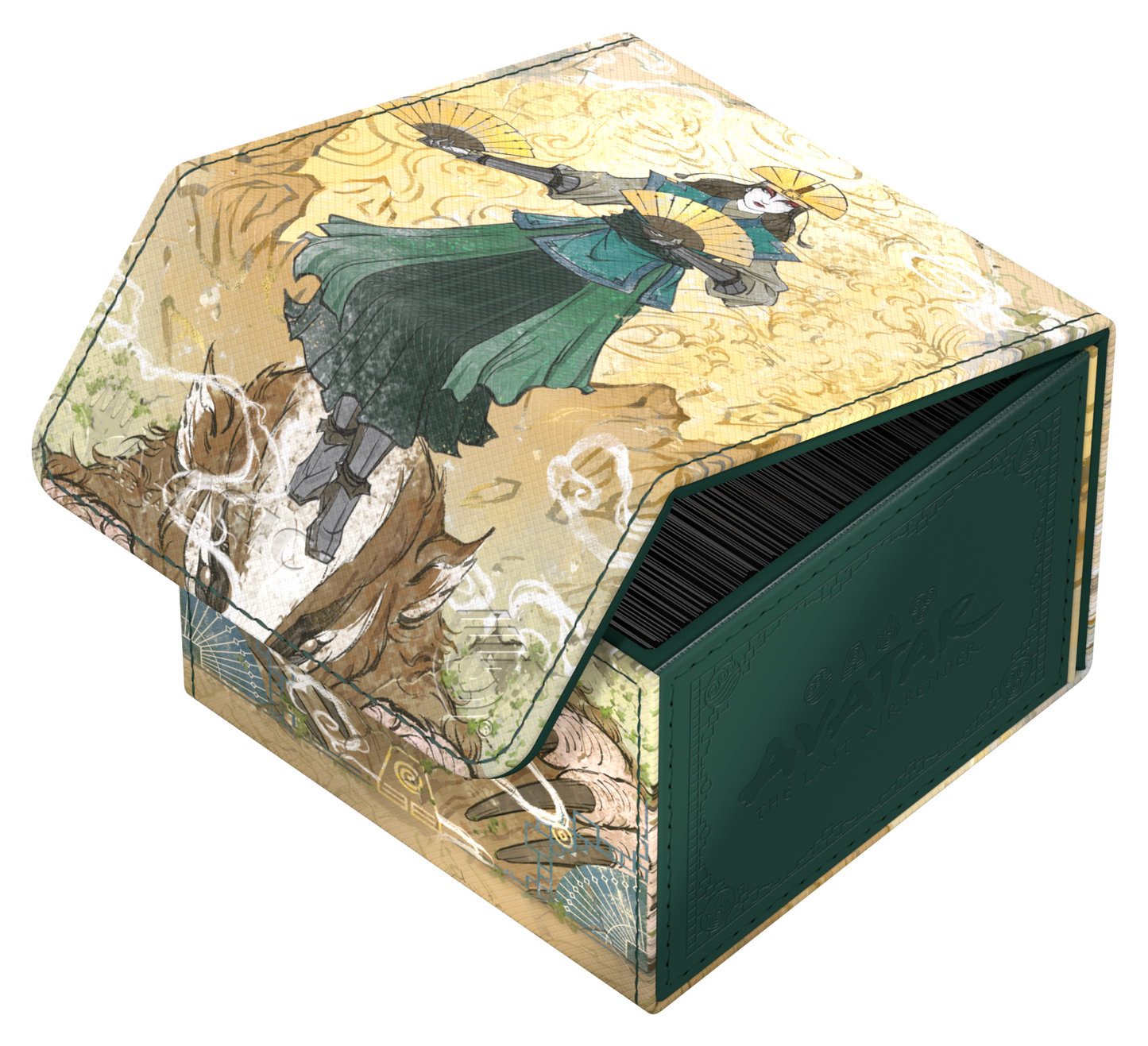 Ultimate Guard Sidewinder 133+ Xenoskin Deck Case – Avatar: The Last Airbender (Green Mythic)