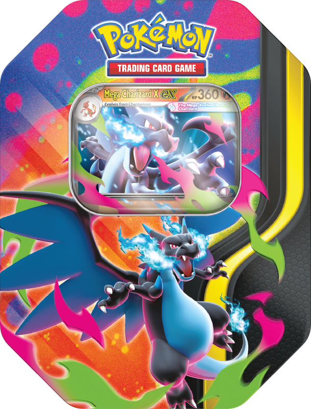 Pokémon Mega Charizard X or Mega Charizard Y Tin (Variant May Vary)