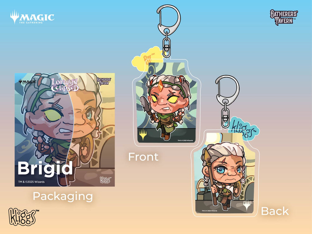 MTG Lorwyn Eclipsed Keychain – Brigid (Gatherer’s Tavern)